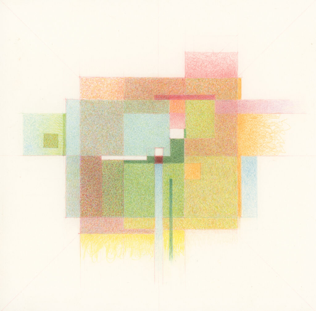 colored graphite original artwork by contempory artist sanda iliescu