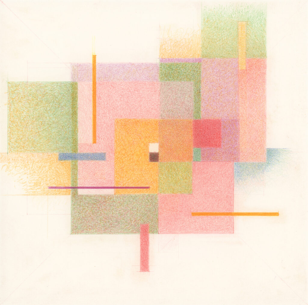 colored graphite original artwork by contempory artist sanda iliescu