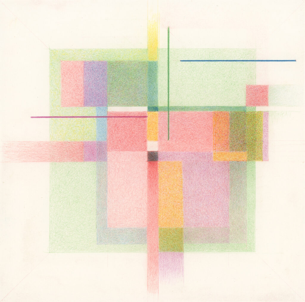 colored graphite original artwork by contempory artist sanda iliescu