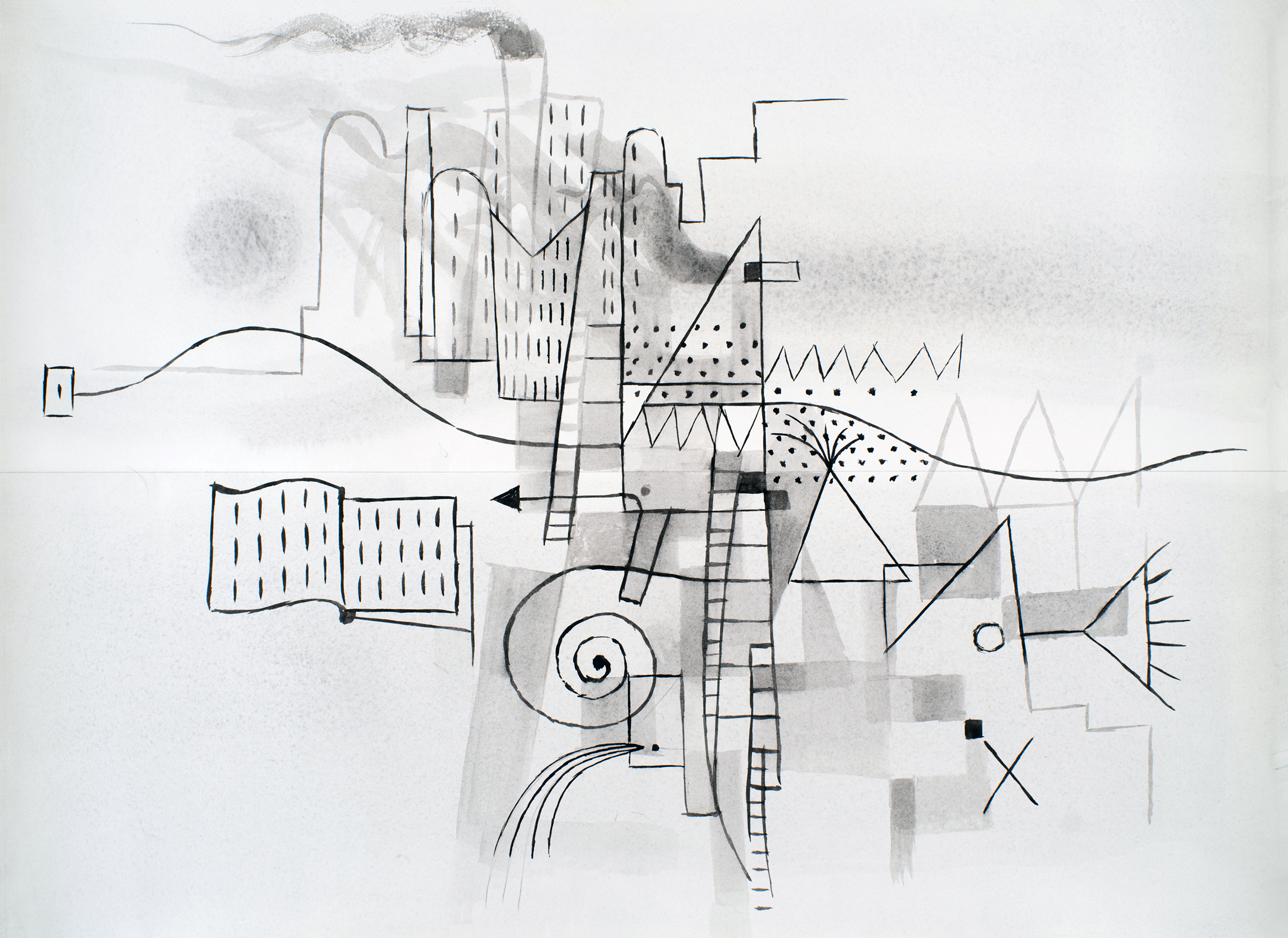 City in the Sky series by contemporary artist Sanda Iliescu.