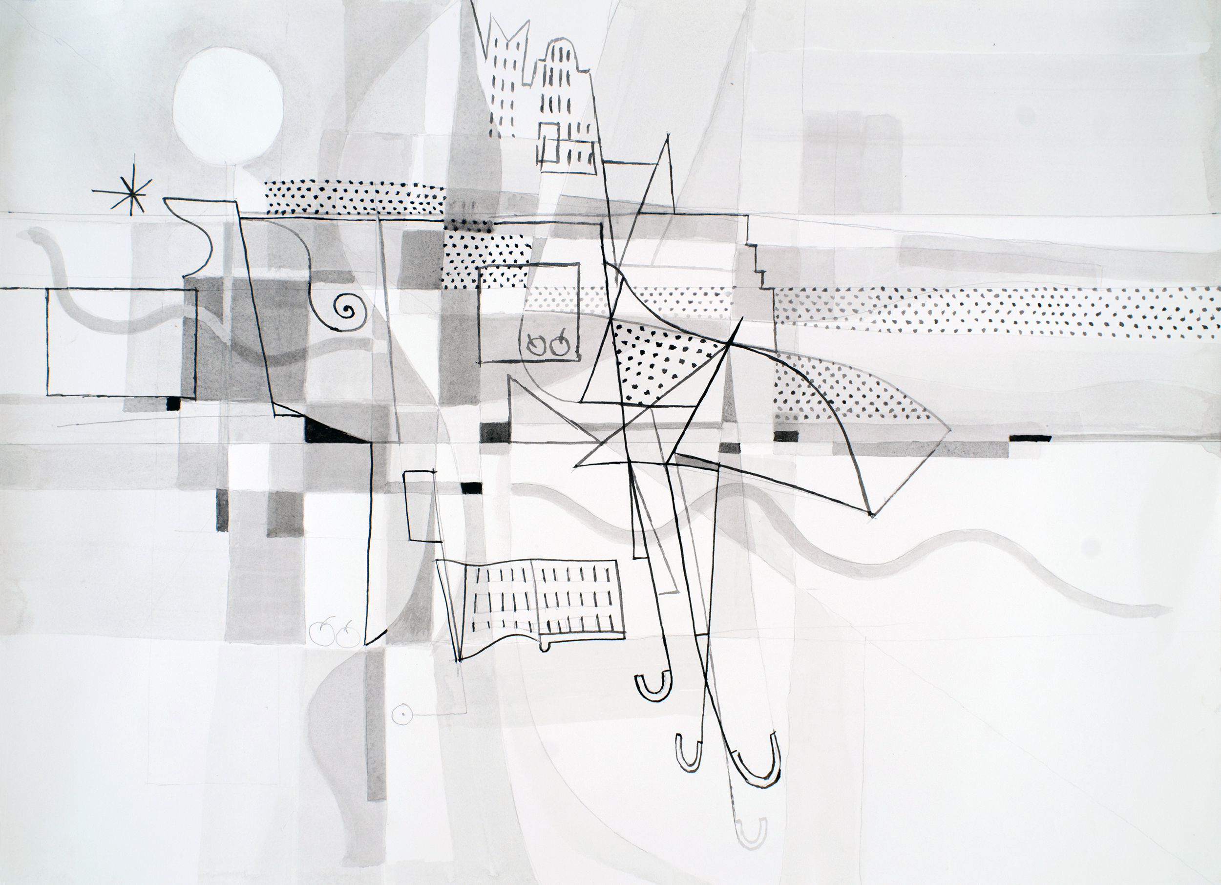 City in the Sky series by contemporary artist Sanda Iliescu.